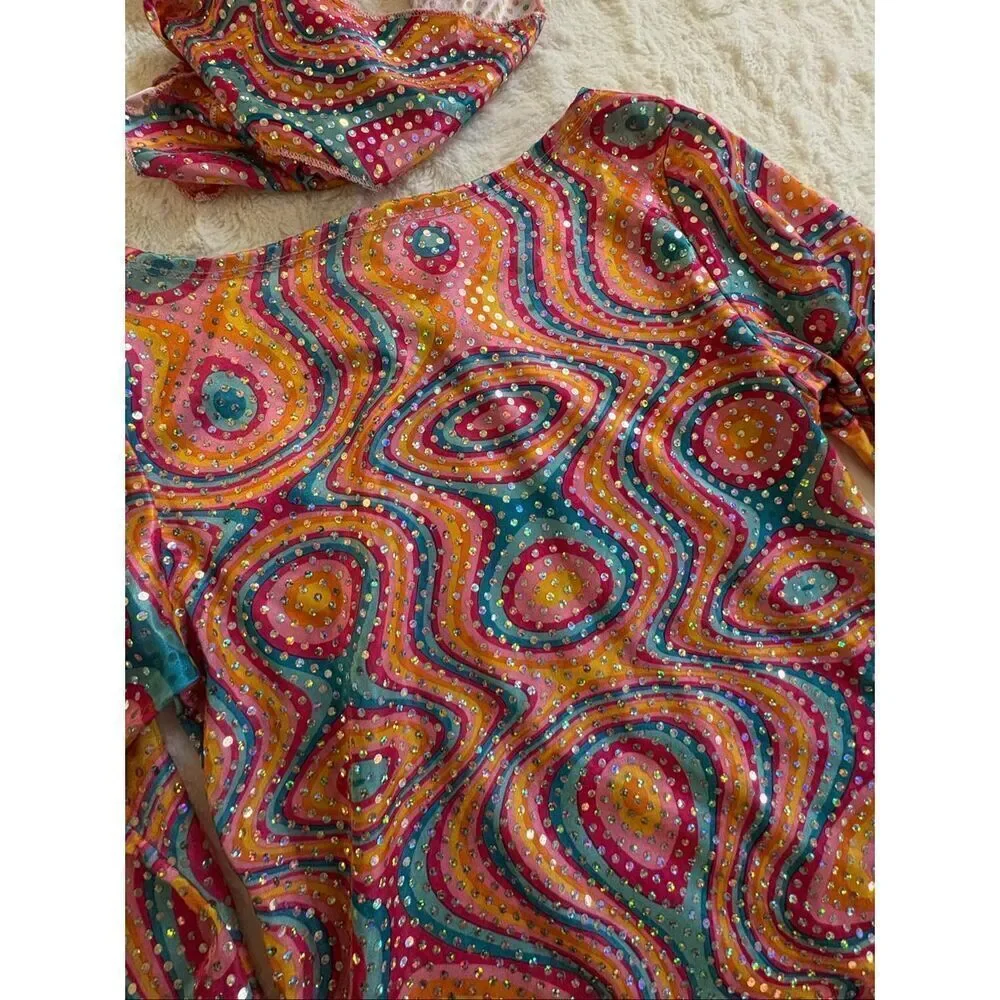 Party City Groovy Disco Diva Costume Girls Size Medium